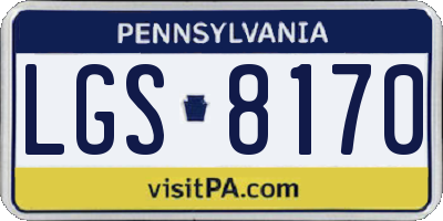PA license plate LGS8170