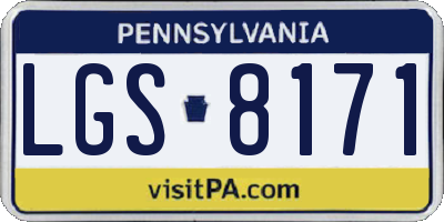PA license plate LGS8171