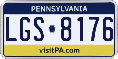 PA license plate LGS8176