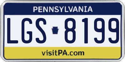 PA license plate LGS8199