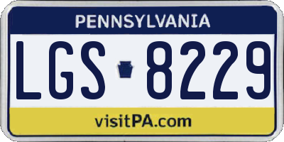 PA license plate LGS8229