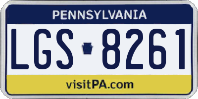 PA license plate LGS8261