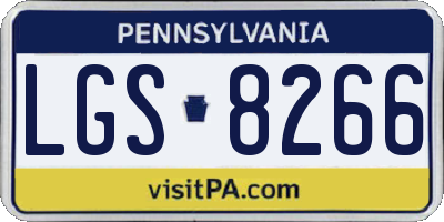 PA license plate LGS8266