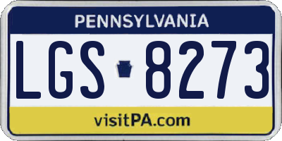 PA license plate LGS8273