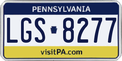 PA license plate LGS8277