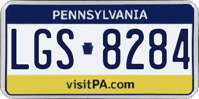 PA license plate LGS8284