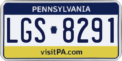 PA license plate LGS8291