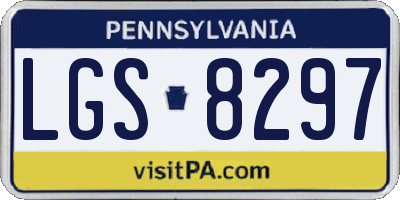 PA license plate LGS8297