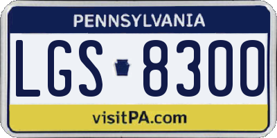 PA license plate LGS8300