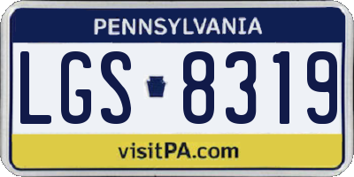 PA license plate LGS8319