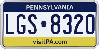 PA license plate LGS8320