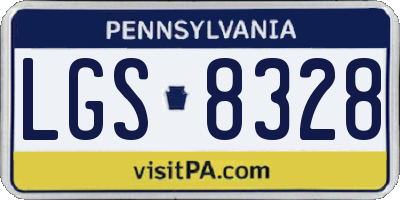 PA license plate LGS8328