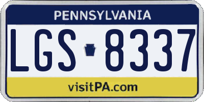 PA license plate LGS8337