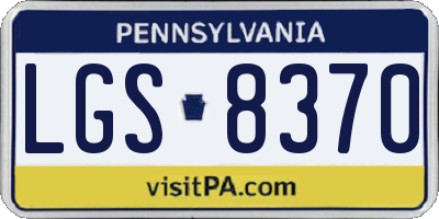 PA license plate LGS8370