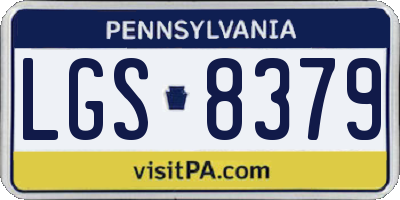 PA license plate LGS8379