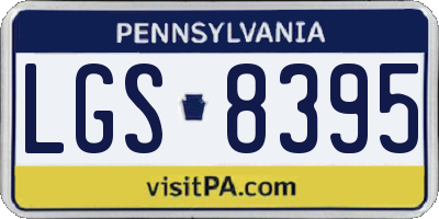 PA license plate LGS8395
