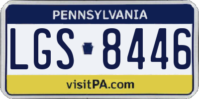 PA license plate LGS8446