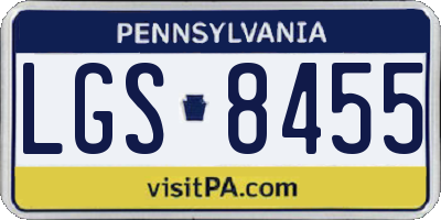 PA license plate LGS8455