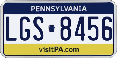 PA license plate LGS8456