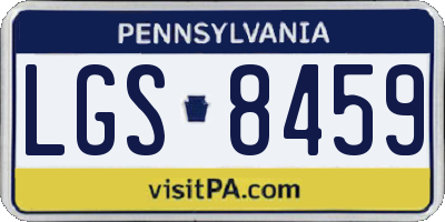 PA license plate LGS8459