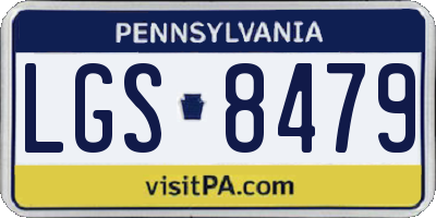 PA license plate LGS8479