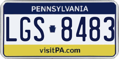 PA license plate LGS8483