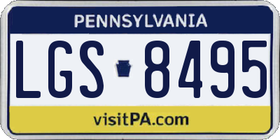 PA license plate LGS8495