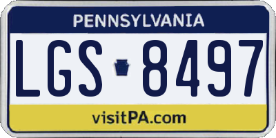 PA license plate LGS8497