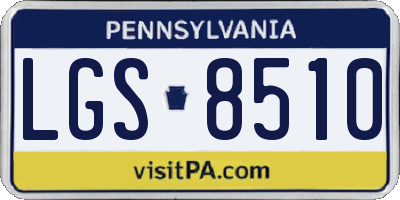 PA license plate LGS8510
