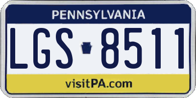 PA license plate LGS8511
