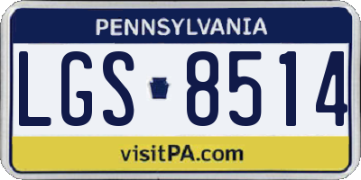 PA license plate LGS8514