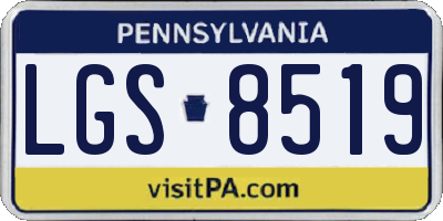 PA license plate LGS8519