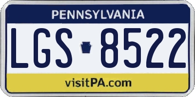 PA license plate LGS8522