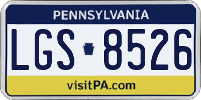 PA license plate LGS8526