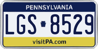 PA license plate LGS8529