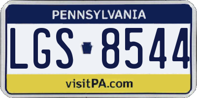 PA license plate LGS8544