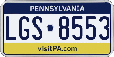 PA license plate LGS8553