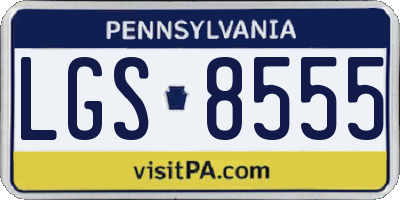 PA license plate LGS8555