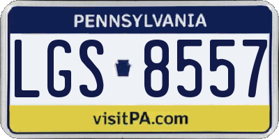 PA license plate LGS8557