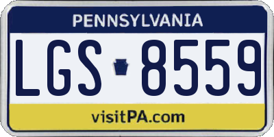 PA license plate LGS8559