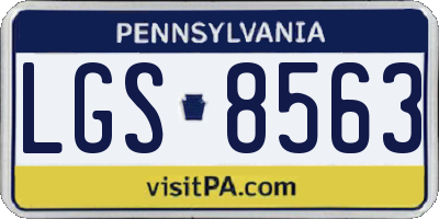 PA license plate LGS8563