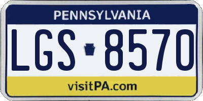 PA license plate LGS8570