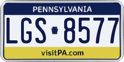 PA license plate LGS8577
