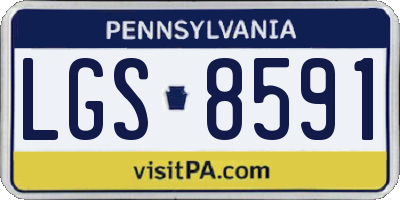 PA license plate LGS8591