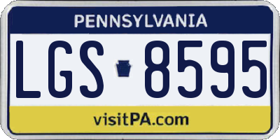 PA license plate LGS8595