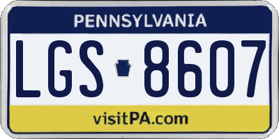 PA license plate LGS8607