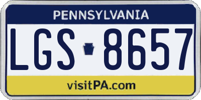 PA license plate LGS8657