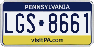 PA license plate LGS8661