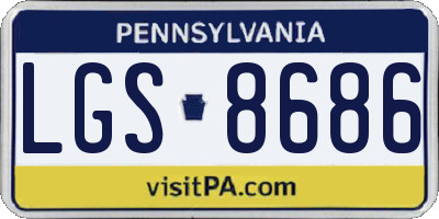 PA license plate LGS8686