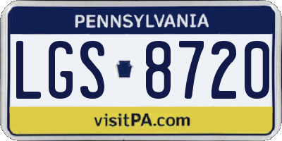 PA license plate LGS8720